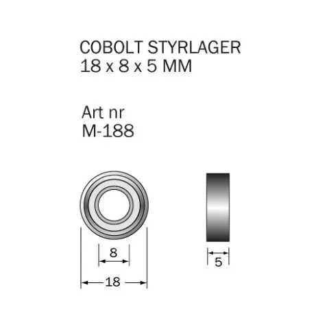 Extra rabatt Cobolt M-188 Kullager
